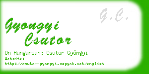 gyongyi csutor business card