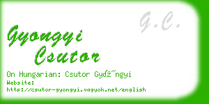 gyongyi csutor business card